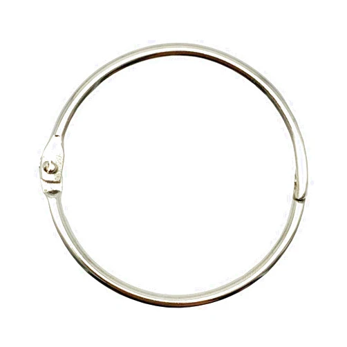 KTOJOY 2 Inch (15 Pack) Loose Leaf Binder Rings, Nickel Plated Steel Binder Rings,Keychain Key Rings, Metal Book Rings,Silver, for School, Home, or Office