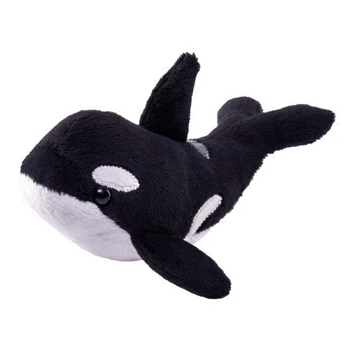 Wild Republic Pocketkins Eco Orca, Stuffed Animal, 5 Inches, Plush Toy, Made from Recycled Materials, Eco Friendly