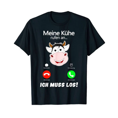 Geschenkideen Landwirte Bauer Damen Herren Männer Meine Kühe rufen an Kuh T-Shirt Farmers Farmers Gift Animals T-Shirt