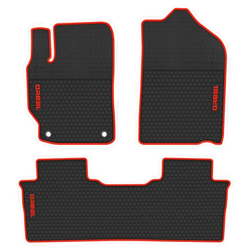 biosp Car Floor Mats for Toyota Camry 7th 2012-2017 Front And Rear Seat Heavy Duty Rubber Liner Black Red Vehicle Carpet Custom Fit-All Weather Guard Odorless