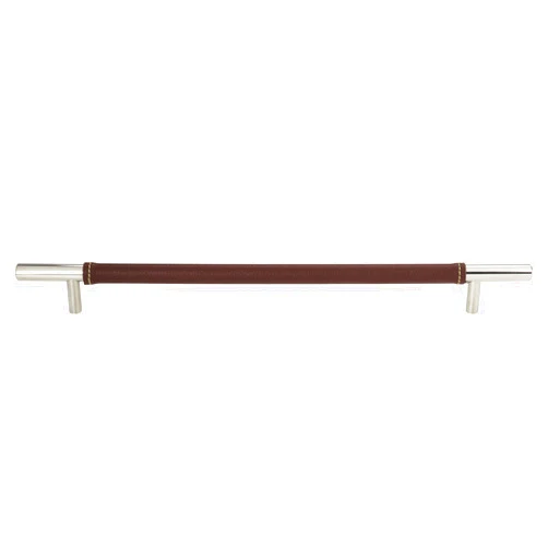 Atlas Homewares 282-OW/CH 368-mm Zanzibar Leather Long Pull, Polished Chrome