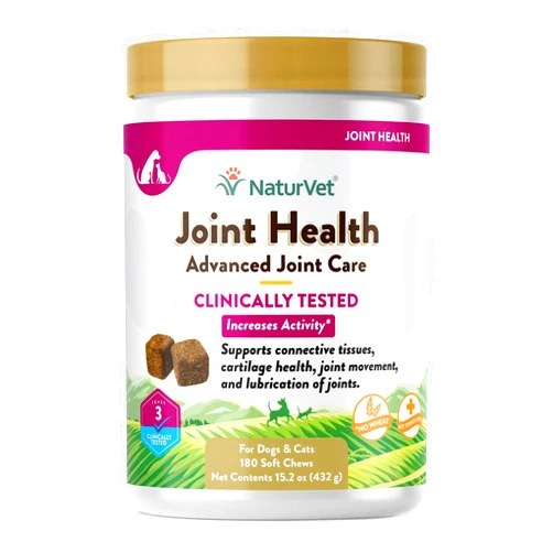 NaturVet Joint Health Level 3 Dog Soft Chew, 15.2 oz., Count of 180, 180 CT
