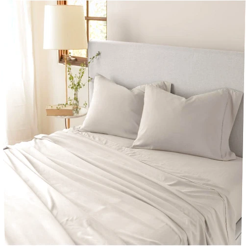 Jennifer Adams Eternal Sheet Set, 4-Piece Microfiber Sheets & Pillowcases - Ultra-Soft, Breathable and Wrinkle-Resistant (Linen, Full)