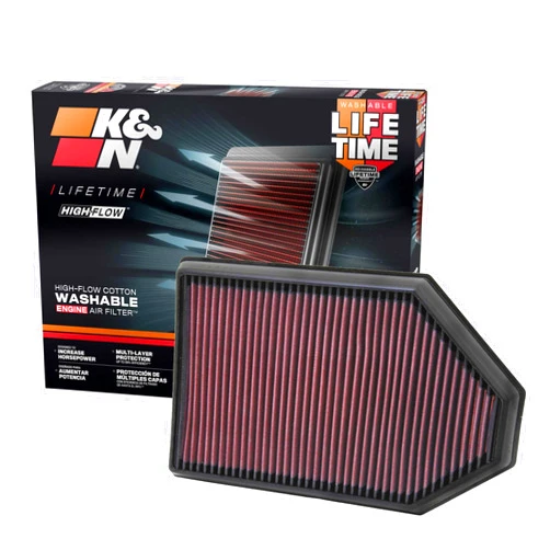 K&N Engine Air Filter: Increase Power & Acceleration, Washable, Premium, Replacement Car Air Filter: Compatible with 2011-2019 Chrysler/Dodge V6/V8 (Charger, Challenger, 300), 33-2460