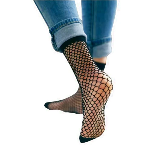 K BKVAVA Womens Fishnet Socks Short Ankle Sock High Mesh Fishnet Hosiery 5 Pack/10 Pack