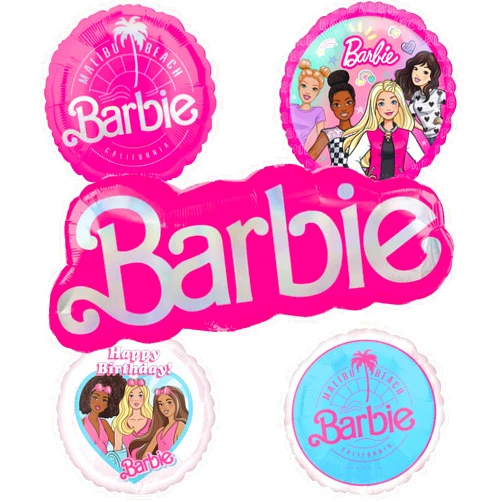 Anagram Barbie's Birthday Party Supplies Banner Foil Balloon Bouquet Decorations