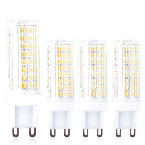KIMROO 10W G9 LED Bulbs (4 Pack)-102 LEDs 2835 SMD 80W Halogen Enquivalent G9 Bi-Pin Ceramics Base AC110V Dimmable 3000K Warm White 10W G9 LED Bulbs for Home Lighting, Ceiling Fan (Warm White)