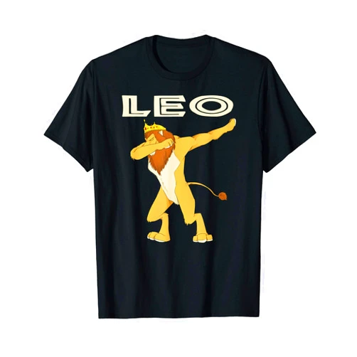 Dabbing Lion Leo August Birthday Shirts Dabbing Leo August Birthday Gift-Kings are Born In August T-Shirt