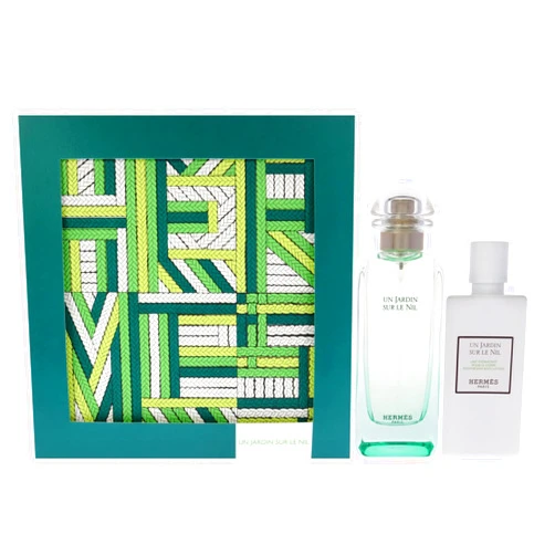 Hermes Un Jardin Sur Le Nil for Women - 2 Pc Gift Set 3.4oz EDT Spray, 2.7oz Body Lotion