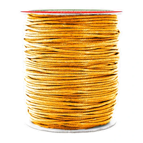 Mandala Crafts 2mm 109 Yards Gold Cotton Waxed Cord for Jewelry Making Bracelet Cord Waxed String - Beading String Thread Jewelry Cords for Necklaces String