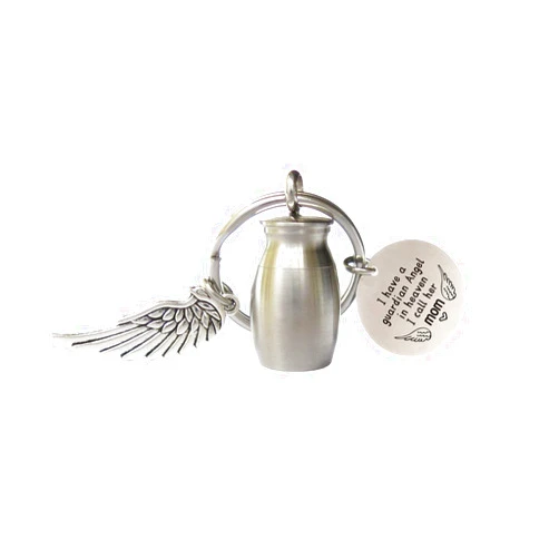 Liduola Mom Memorial Keychain Loss of Mother Sympathy Gift in Memory of Mom Small Cremation Urn Keepsakes for Ashes for Mom