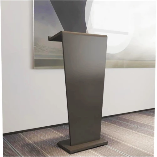 THAMPA Portable Reception Podium Wooden Podium Pulpit Sturdy Commercial Podium Speech School Church Lecturer Wood Podium High Floor Podium No Assembly Required Black