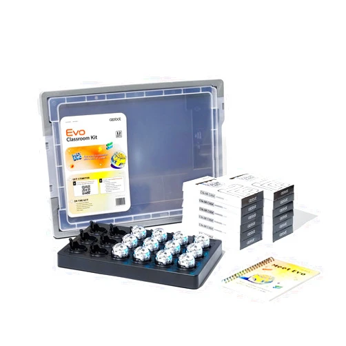 Ozobot Evo Classroom Kit (12 Bots): Interactive Coding Robot, Kids Ages 5+, Includes 12 Evo Robots, Color Code Markers, Charging Cradle, Bot Stickers, Access to 700+ STEAM Lessons, Educators & Parents