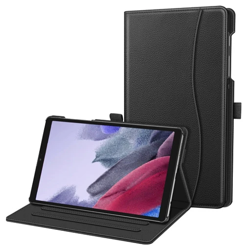 Fintie Case for Samsung Galaxy Tab A7 Lite 8.7 Inch 2021 Model (SM-T220/T225/T227), Multi-Angle Viewing Smart Stand Back Cover with Pocket, Black