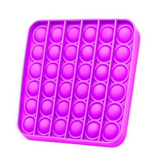 RadBizz Push Pop Bubble Fidget Sensory Toy - for Autism, Stress, Anxiety - Kids and Adults (Purple Square)