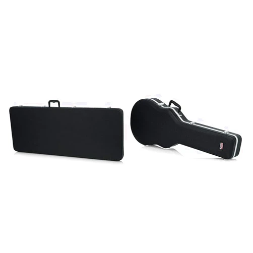 Gator Cases Hard-Shell Wood Case for Extreme Shaped Guitars and Deluxe ABS Molded Case for Les Paul Guitars, Black