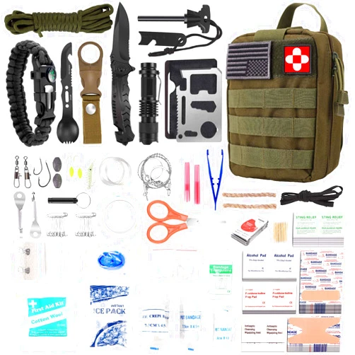 Verifygear 216 Pcs Survival First Aid Kits, Professional Survival Gear Equipment Tools First Aid Supplies kit for SOS Emergency Hiking Hunting Disaster Camping Adventures