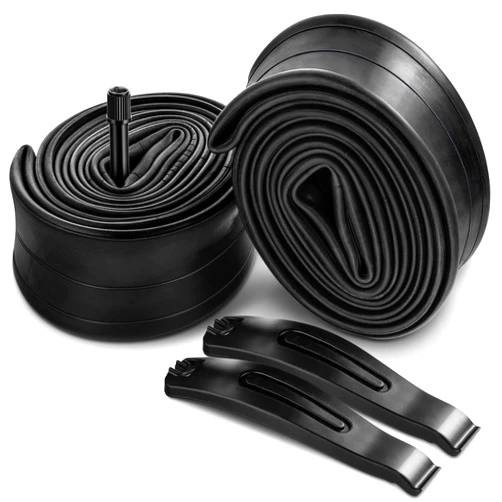 Hapleby 2PCS Premium Bike Tubes Compatible for 26 Inch x 1.75/1.95/2.10/2.125 Bike Tire, Mountain Bike Inner Tube with Schrader Valve, 2PCS Levers