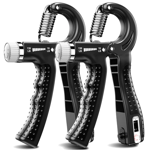KDG Hand Grip Strengthener 2 Pack Adjustable Resistance 10-130 lbs Forearm Exerciser，Grip Strength Trainer for Muscle Building and Injury Recovery for Athletes