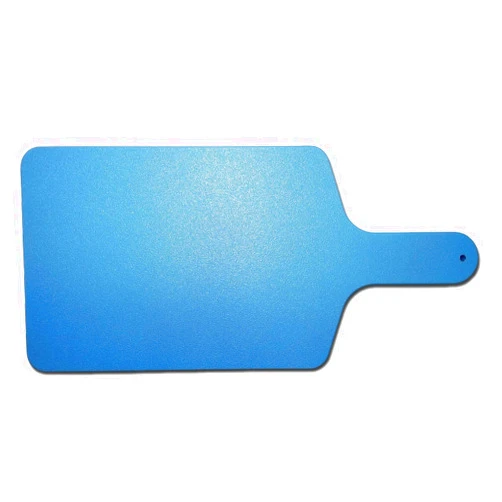 Strivide RestaurantCoolerGaskets.com Plastic Cutting Board - Cheese Board / Charcuterie Board / Serving Tray - Paddle Board with Handle, 8x17 inches (Blue)