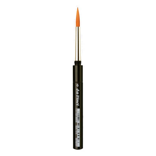 da Vinci Travel Series 1573 CosmoTop Spin Watercolor Brush, Round Synthetic with Protective Case Handle, 6