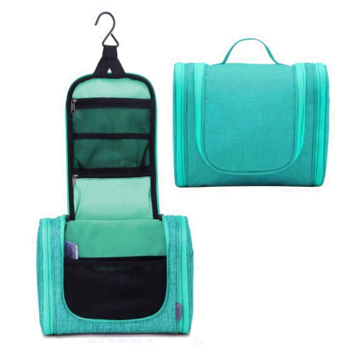 WindTook Travel WindTook Toiletry Bag Hanging Travel Bag Waterproof Hygiene Bag Bathroom Shower Organizer kit with Mental Hook for Men & Women Portable Makeup Cosmetic Bag for Toiletries Accessories Pool Green