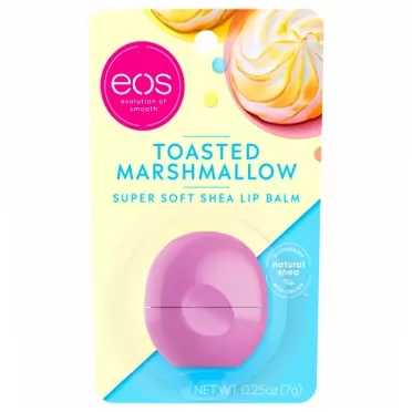 eos Super Soft Shea Lip Balm - Toasted Marshmallow | 24 Hour Hydration | Lip Care to Moisturize Dry Lips | Gluten Free | 0.25 oz