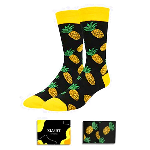 Zmart Funny Fruit Gifts for Men Teens - Novelty Pineapples Socks for Pineapple Lovers, Avocado Socks, Fertility Socks