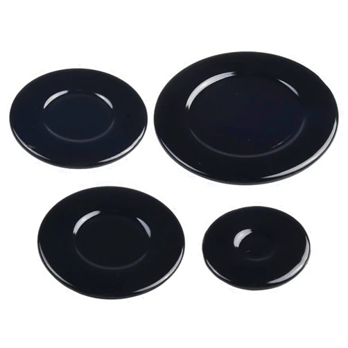 JurwheeR 4PCS Cooker Hob Gas Burner Cap Set, Stove Handles Lid Kit for SABAF Range Parts Accessories, 55mm 75mm 100mm Oven Gas Hob Burner Crown Flame Cap Cover(Concave)