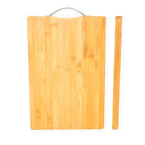 LERUNCAI Natural Bamboo Cutting Board With Handle (Medium（13.5×9.5inches）)