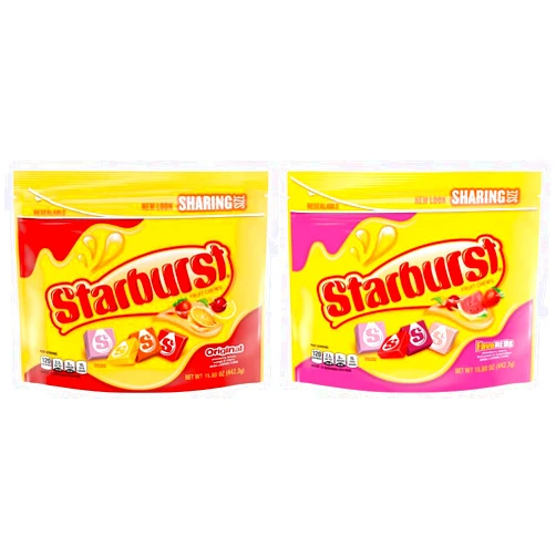 STARBURST Original Fruit Chews Candy, 15.6-Ounce Pouch STARBURST FaveREDs Fruit Chews Candy, 15.6 Ounce Pouch