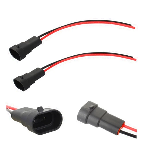 TOMALL 9005 9006 Male Socket Connector for Headlights Light Bulb Retrofit Extension Wiring Harness