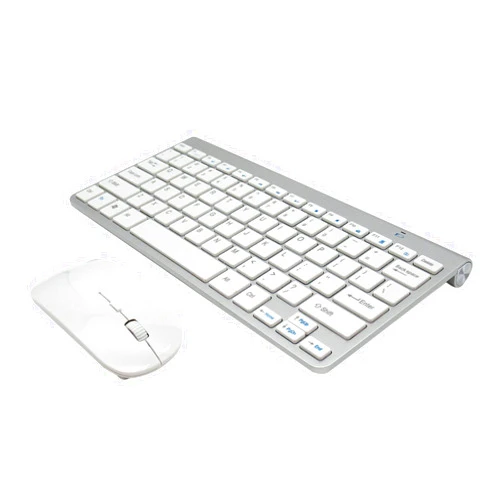 USonline911 Premium Quality Wireless Keyboard and Mouse Combo, 2.4G Cute Round Mute Keyboard Mouse Set Waterproof for Laptop, Computer, Mac Silver