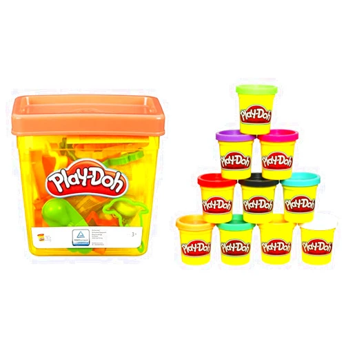 Play-Doh Fun Tub and Play-Doh Case of Colors, Pack of 10 Bundle