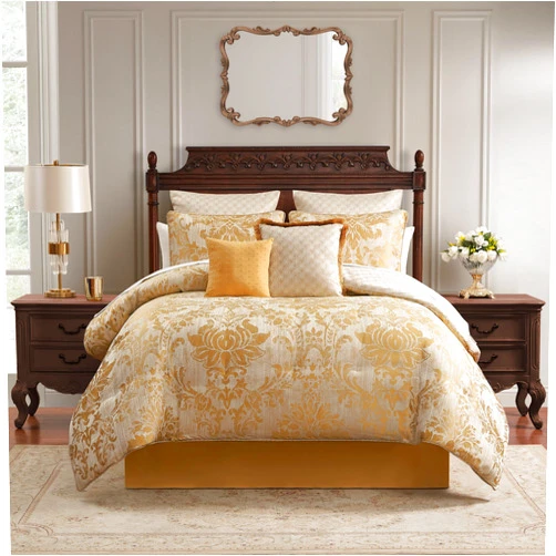 Waterford Tarmon 8 Piece Queen Comforter Set, Gold