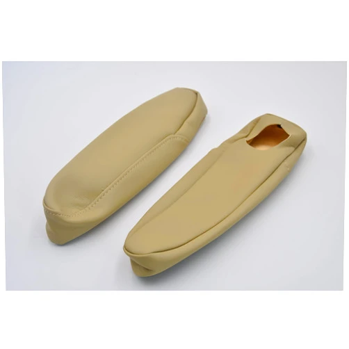 Elarco 1 Pair Car Front Seat Armrest Cover Replacement Microfiber Leather Beige for Honda Odyssey 2005-2010