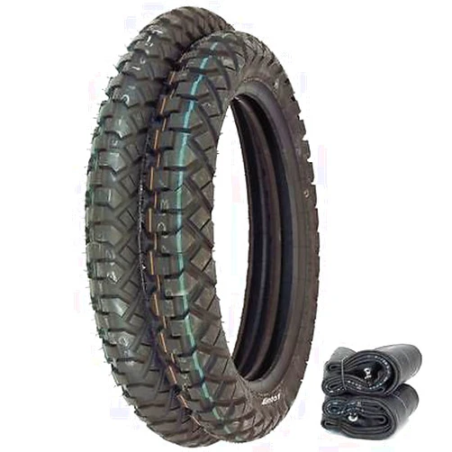 4into1 IRC GP-110 Dual Sport Tire Set - Compatible with Honda XR/XL200R/250R XL350R/500R - Tires and Tubes