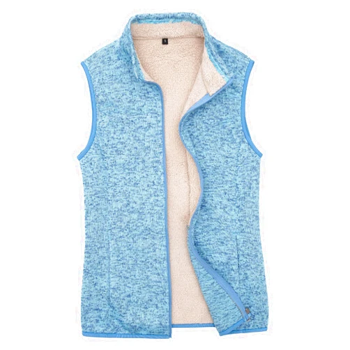 Bonnorth Women's Zip Up Sweater Fleece Vest, Sherpa Lined Windproof Warm Vest with Pocket