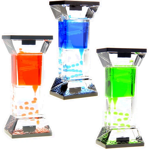PowerTRC 3 Pack Combo Liquid Motion Bubbler Sensory Toy, Fidget Toy for Desk Tops | Calming and Relaxing ADHD, Anxiety, and Autism Toy for Kids and Adults | Handheld Water Game