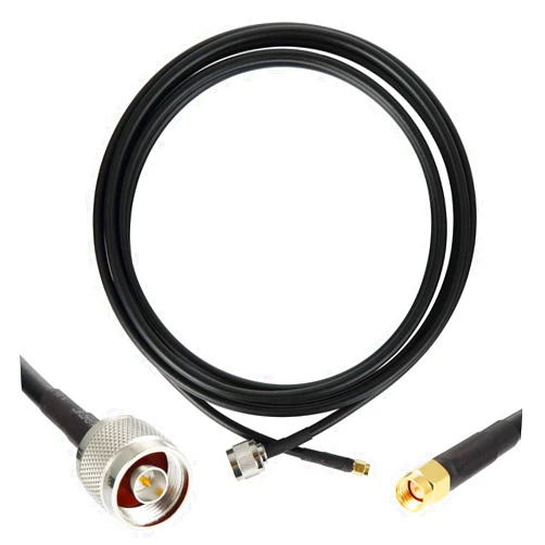 GEMEK 3ft SMA Male to N Male Pure Copper Cable, Low Loss S-MR240 Coaxial for 3G 4G 5G 6G LTE ADS-B Ham GPS WiFi RF Radio to Antenna or Surge Arrester Use (50 Ohm Not for TV)