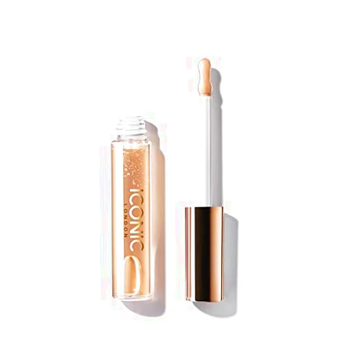 ICONIC LONDON Lustre Lip Oil | Non Sticky, Moisturizing and High Shine Lip Oil, Containing Vitamin C and Hyaluronic Acid, Cruelty Free, Vegan Makeup, 0.2 Fl Oz