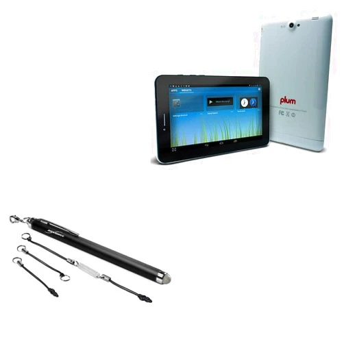 BoxWave Stylus Pen Compatible with Plum Z708 - EverTouch Capacitive Stylus, Fiber Tip Capacitive Stylus Pen - Jet Black
