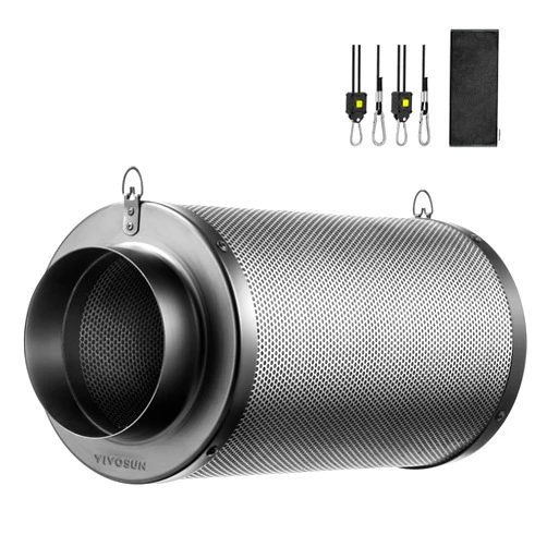 VIVOSUN 4 Inch Air Carbon Filter Smelliness Control with Australia Virgin Charcoal for Inline Fan, Grow Tent Smelliness Scrubber, Pre-Filter Included, Reversible Flange 4