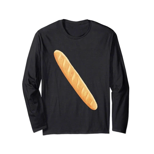 Einfache Brotbäcker Shirts und Geschenke Funny French Baguette Baker Outfit Bread Fan Long Sleeve T-Shirt