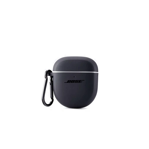 Bose Case Cover for QuietComfort Earbuds II, Protective Silicone Exterior, with Aluminum Carabiner for Convenient Carrying, Triple Black
