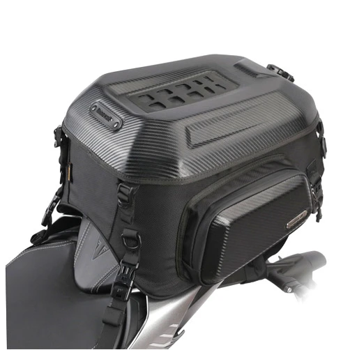 Rhinowalk Motorcycle Tail Bag Rear Seat Bag Hard Shell Waterproof 23-35L Expandable Motorbike Helmet Bag Luggage Bag Storage Bag