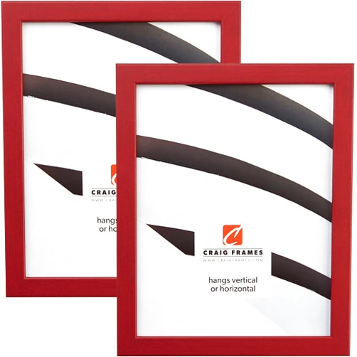 Craig Frames 72024 10 x 13 Inch Picture Frame, Modern Red, Set of 2
