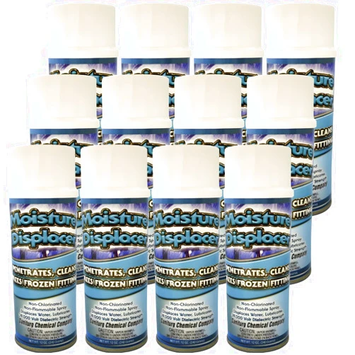 Quality Chemical Moisture Displacer - Dries Out Electrical Equipment, inhibits Corrosion and Prevents Electrical Discharge - 12 oz can (Pack of 12)