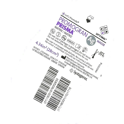 Systagenix PROMOGRAN® PRISMA® Matrix Ag SILVER Size: 4.34 in