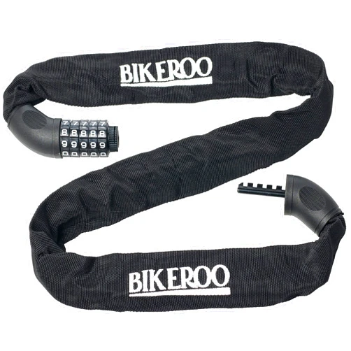 Bikeroo Bike Lock Chain - Heavy Duty Combination Bicycle Anti Theft Protection - 3 Foot Security Cable for Bikes, Scooter & E-Bike